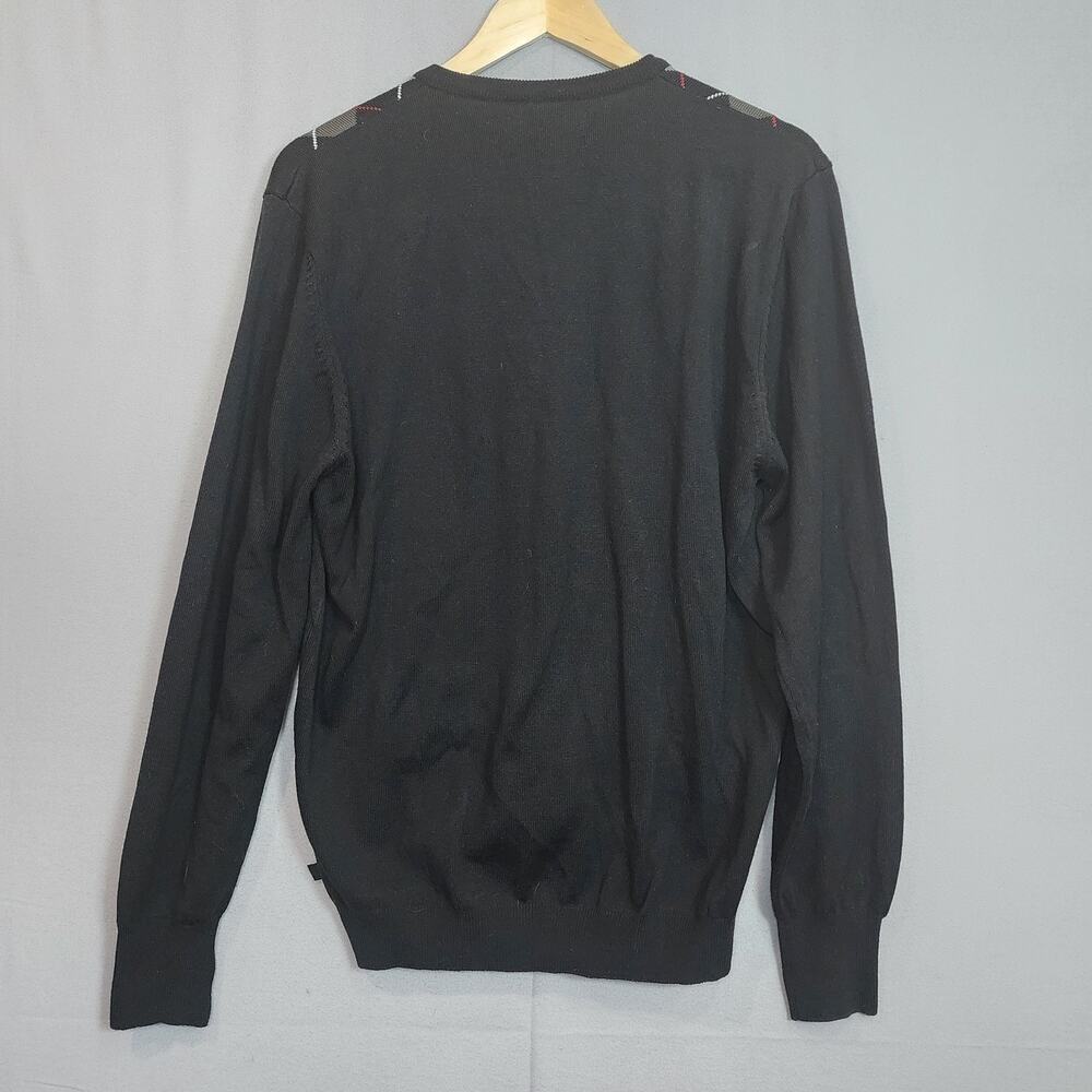 2000s Emerica Skateboarding Freshman Argyle V-neck Sweater Men's Sz XL - Picture 3 of 6